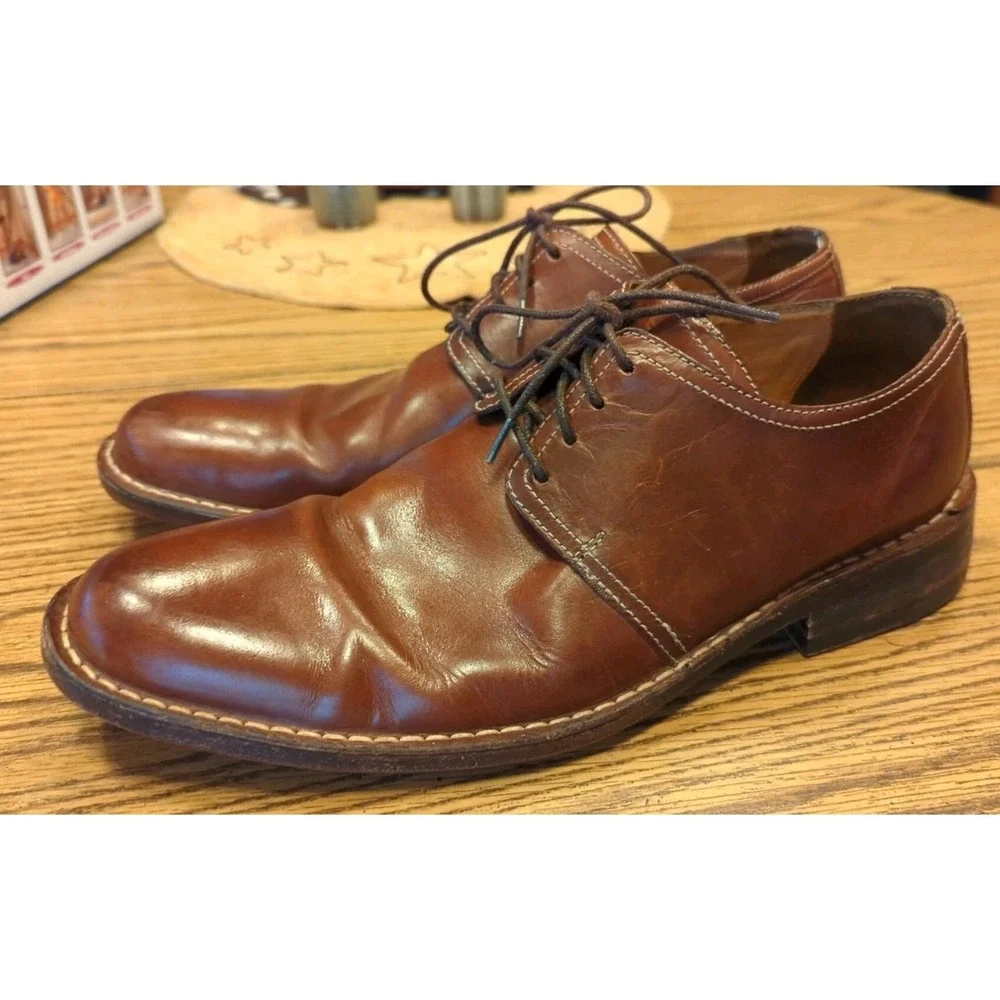 Men's 9.5 M Cole Haan Brown Chestnut‎ Leather Comfort Dress Shoes